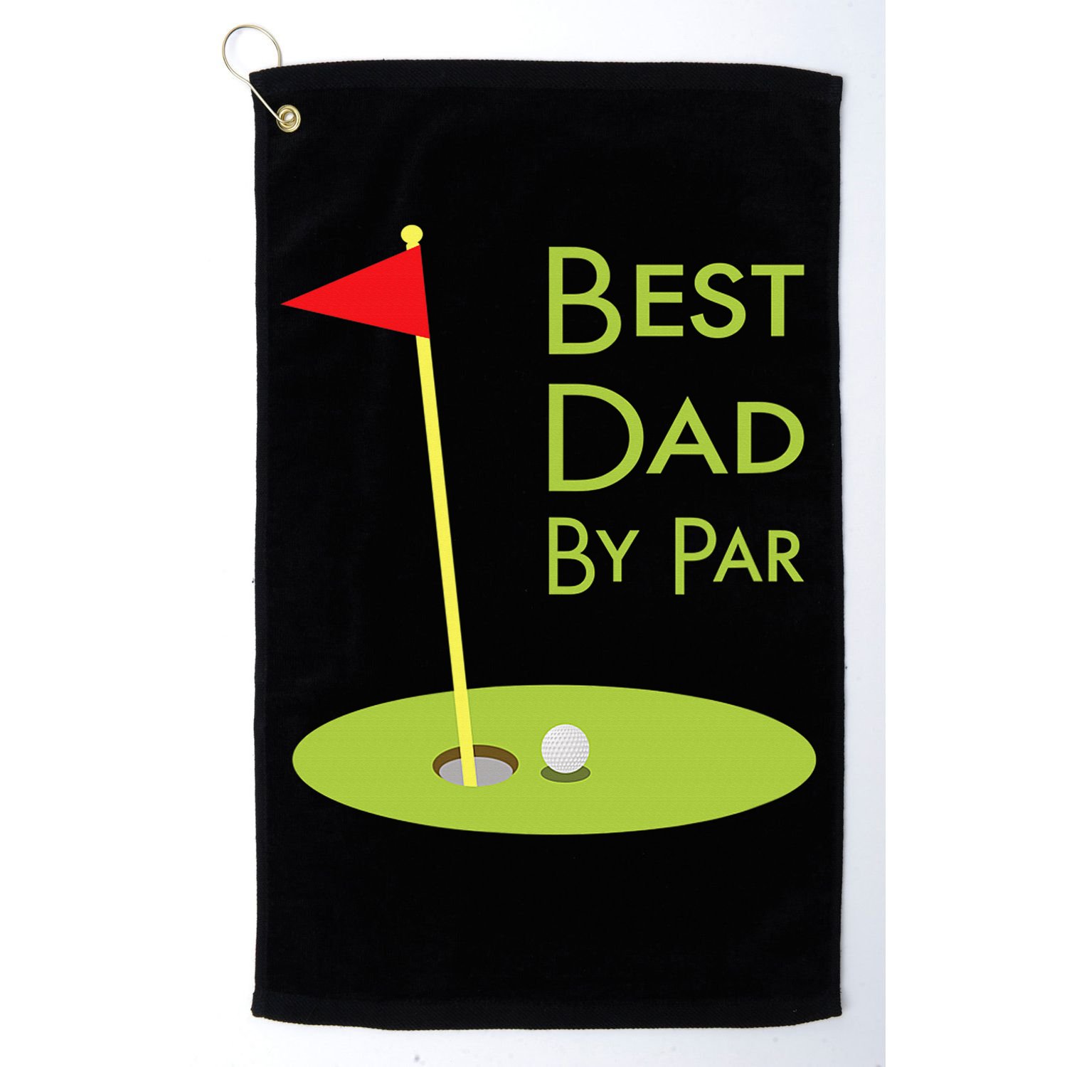 Best Dad By Par Golf Themed Design For Golfing Dad Golfer Golf Towel