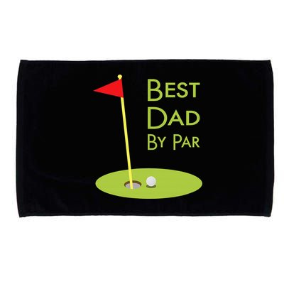 Best Dad By Par Golf Themed Design For Golfing Dad Golfer Microfiber Hand Towel