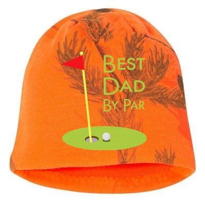 Best Dad By Par Golf Themed Design For Golfing Dad Golfer Kati - Camo Knit Beanie