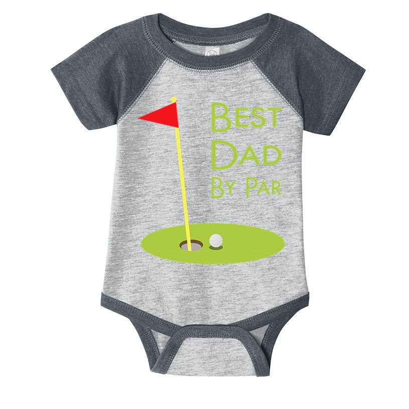 Best Dad By Par Golf Themed Design For Golfing Dad Golfer Infant Baby Jersey Bodysuit
