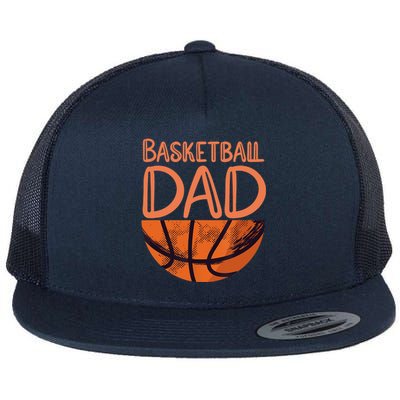 Basketball Dad - Basketball Player Vintage Basketball Flat Bill Trucker Hat