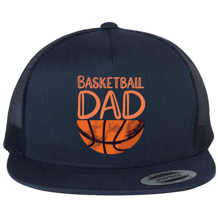 Basketball Dad - Basketball Player Vintage Basketball Flat Bill Trucker Hat