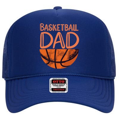 Basketball Dad - Basketball Player Vintage Basketball High Crown Mesh Back Trucker Hat