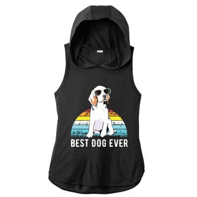 Beagle Dog Breed Funny Ladies PosiCharge Tri-Blend Wicking Draft Hoodie Tank