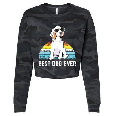 Beagle Dog Breed Funny Cropped Pullover Crew