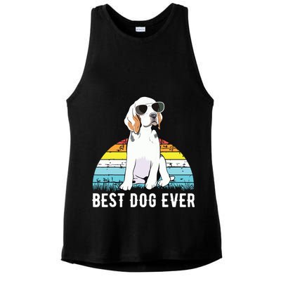 Beagle Dog Breed Funny Ladies PosiCharge Tri-Blend Wicking Tank