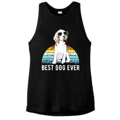 Beagle Dog Breed Funny Ladies PosiCharge Tri-Blend Wicking Tank