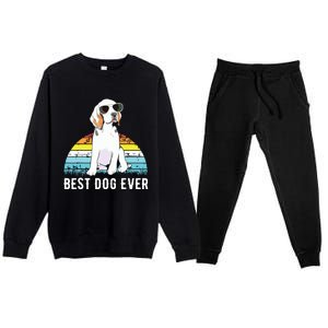 Beagle Dog Breed Funny Premium Crewneck Sweatsuit Set