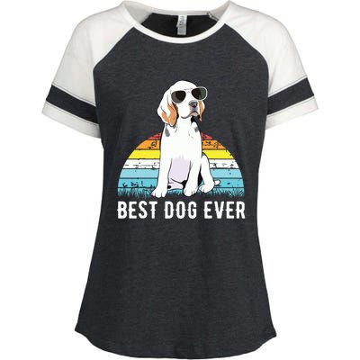 Beagle Dog Breed Funny Enza Ladies Jersey Colorblock Tee