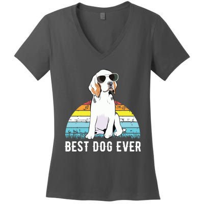 Beagle Dog Breed Funny Women's V-Neck T-Shirt