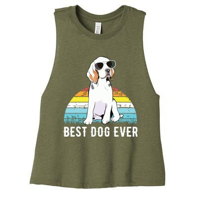 Beagle Dog Breed Funny Women's Racerback Cropped Tank