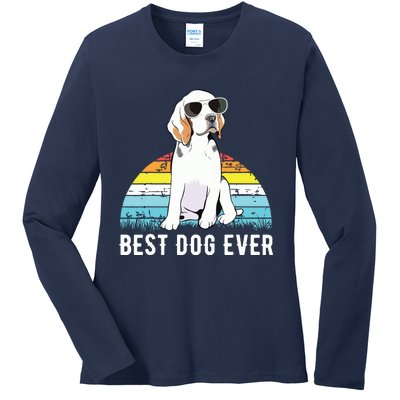 Beagle Dog Breed Funny Ladies Long Sleeve Shirt