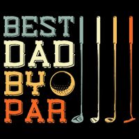 Best Dad By Par Golfer Father's Day Golfing Cooling Performance Crew T-Shirt