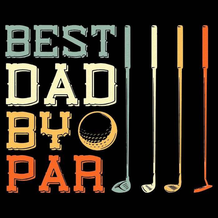 Best Dad By Par Golfer Father's Day Golfing Cooling Performance Crew T-Shirt