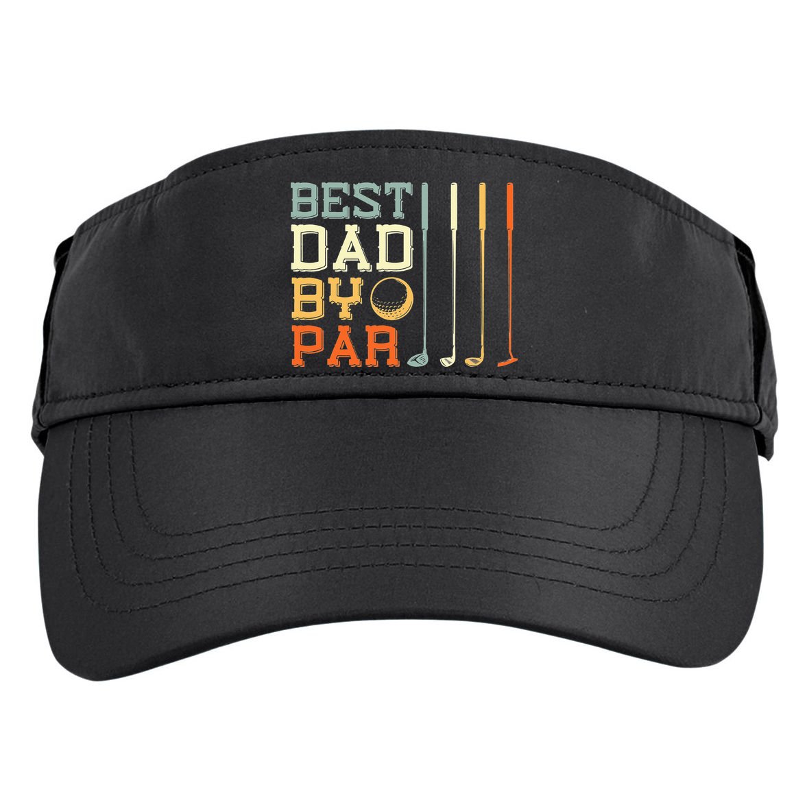 Best Dad By Par Golfer Father's Day Golfing Adult Drive Performance Visor