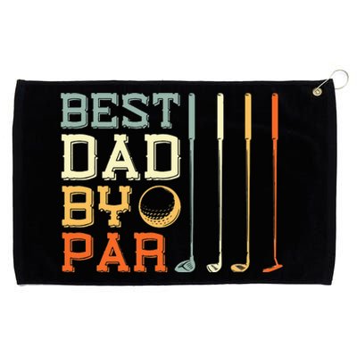 Best Dad By Par Golfer Father's Day Golfing Grommeted Golf Towel