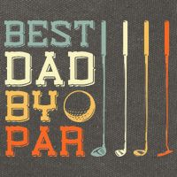 Best Dad By Par Golfer Father's Day Golfing Cotton Canvas Backpack