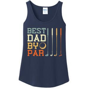 Best Dad By Par Golfer Father's Day Golfing Ladies Essential Tank