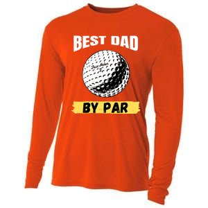 Best Dad By Par Funny FatherS Day Golfing Golf Lover Gift Cooling Performance Long Sleeve Crew