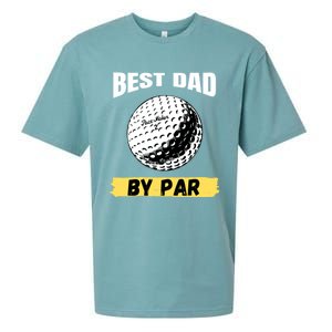 Best Dad By Par Funny FatherS Day Golfing Golf Lover Gift Sueded Cloud Jersey T-Shirt