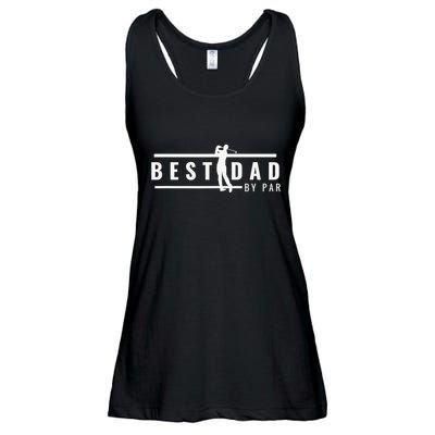 Best Dad By Par Daddy Gifts Golf Lover Golfer Father's Day Ladies Essential Flowy Tank