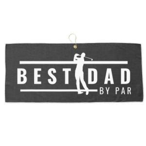 Best Dad By Par Daddy Gifts Golf Lover Golfer Father's Day Large Microfiber Waffle Golf Towel