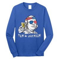 Ben Drankin Benjamin Franklin Drinking Beer Long Sleeve Shirt