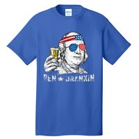 Ben Drankin Benjamin Franklin Drinking Beer Tall T-Shirt