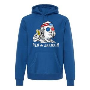 Ben Drankin Benjamin Franklin Drinking Beer Premium Hoodie