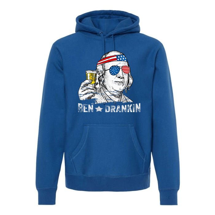 Ben Drankin Benjamin Franklin Drinking Beer Premium Hoodie