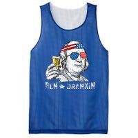 Ben Drankin Benjamin Franklin Drinking Beer Mesh Reversible Basketball Jersey Tank