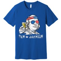 Ben Drankin Benjamin Franklin Drinking Beer Premium T-Shirt