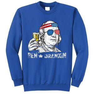 Ben Drankin Benjamin Franklin Drinking Beer Tall Sweatshirt