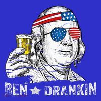 Ben Drankin Benjamin Franklin Drinking Beer Kids T-Shirt