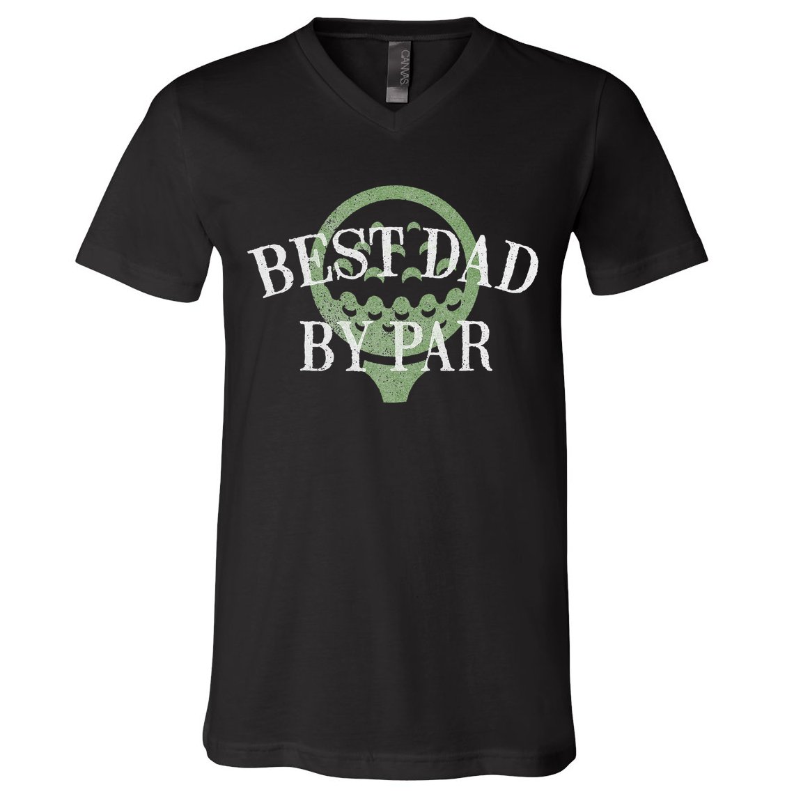 Best Dad By Par Father's Day Golf Lover Gift Papa Golfer V-Neck T-Shirt
