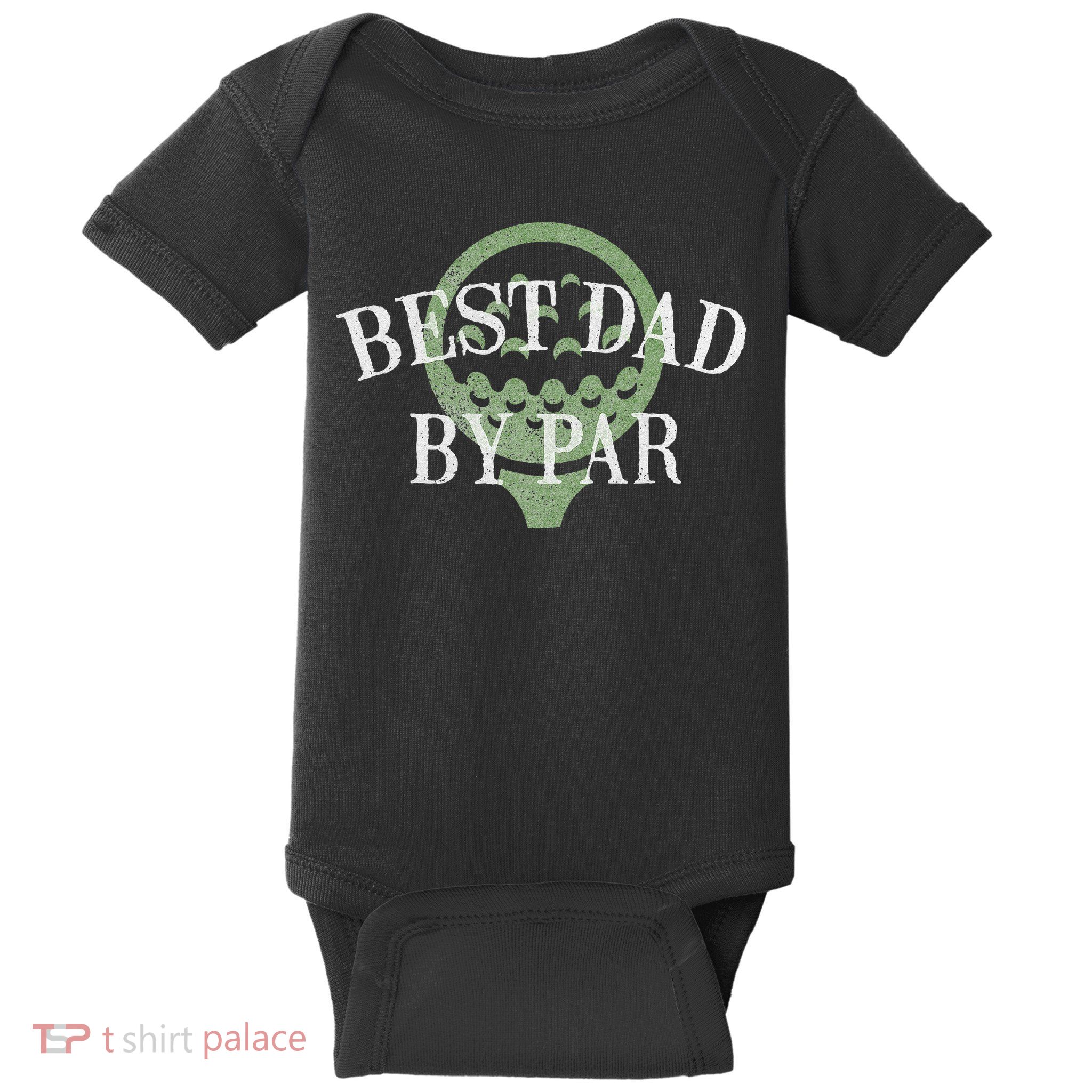 Best Dad By Par Father's Day Golf Lover Gift Papa Golfer Baby Bodysuit