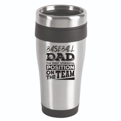 Baseball Dad Baseball Lover 16oz Travel Tumbler