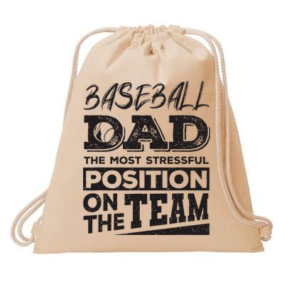 Baseball Dad Baseball Lover Drawstring Bag