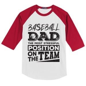 Baseball Dad Baseball Lover Kids Colorblock Raglan Jersey