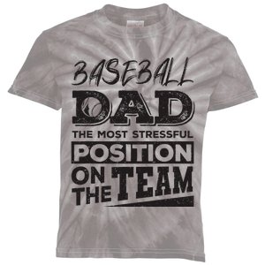 Baseball Dad Baseball Lover Kids Tie-Dye T-Shirt