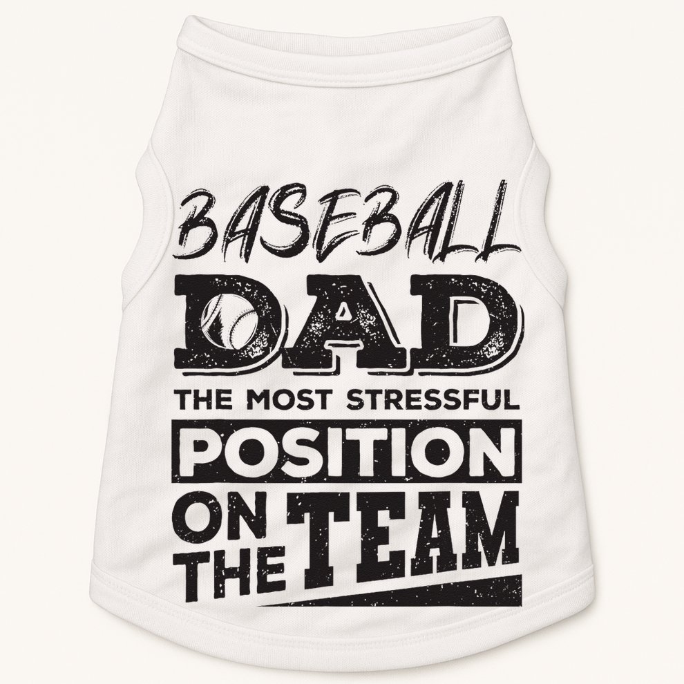 Baseball Dad Baseball Lover Doggie Tank