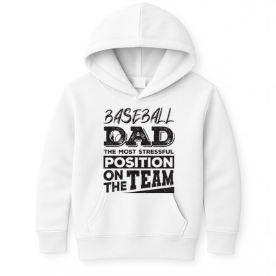 Baseball Dad Baseball Lover Kids Hoodie