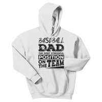 Baseball Dad Baseball Lover Kids Hoodie