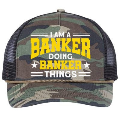 Banker Doing Banker Things For Banker Retro Rope Trucker Hat Cap