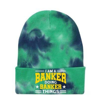 Banker Doing Banker Things For Banker Tie Dye 12in Knit Beanie