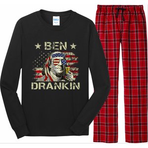 Ben Drankin Benjamin Franklin 4th Of July Long Sleeve Pajama Set