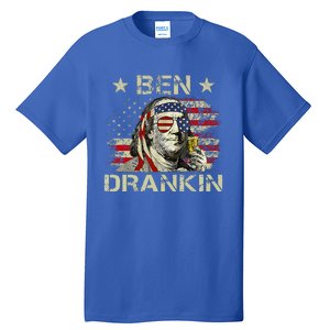 Ben Drankin Benjamin Franklin 4th Of July Tall T-Shirt