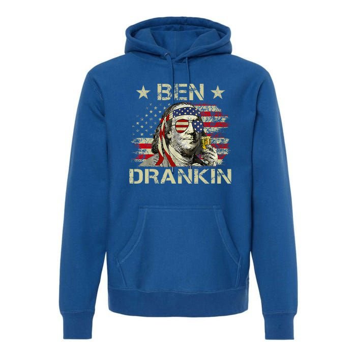 Ben Drankin Benjamin Franklin 4th Of July Premium Hoodie