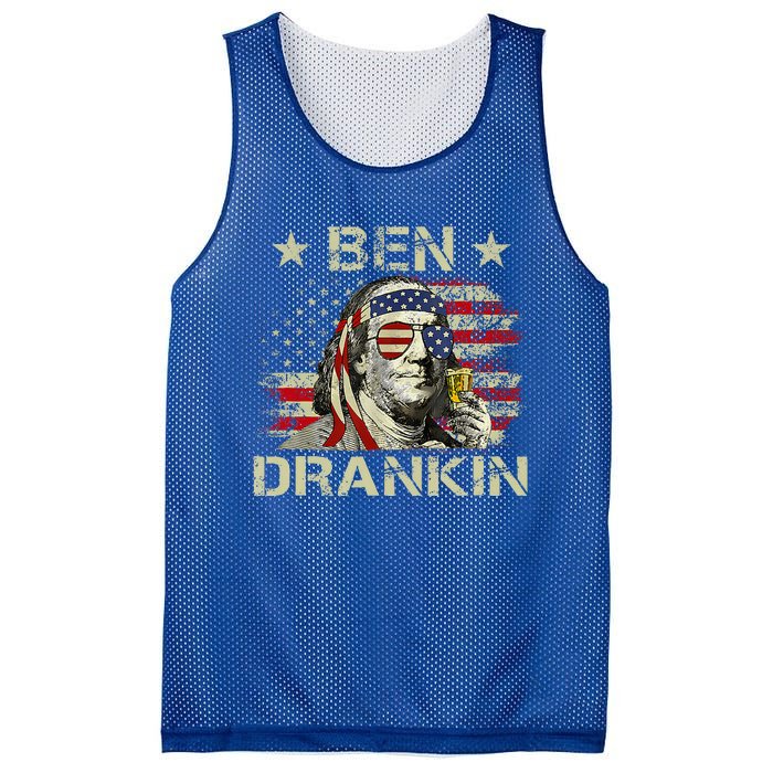 Ben Drankin Benjamin Franklin 4th Of July Mesh Reversible Basketball Jersey Tank