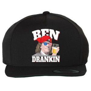 Ben Drankin Benjamin Franklin 4th Of July Gift Wool Snapback Cap